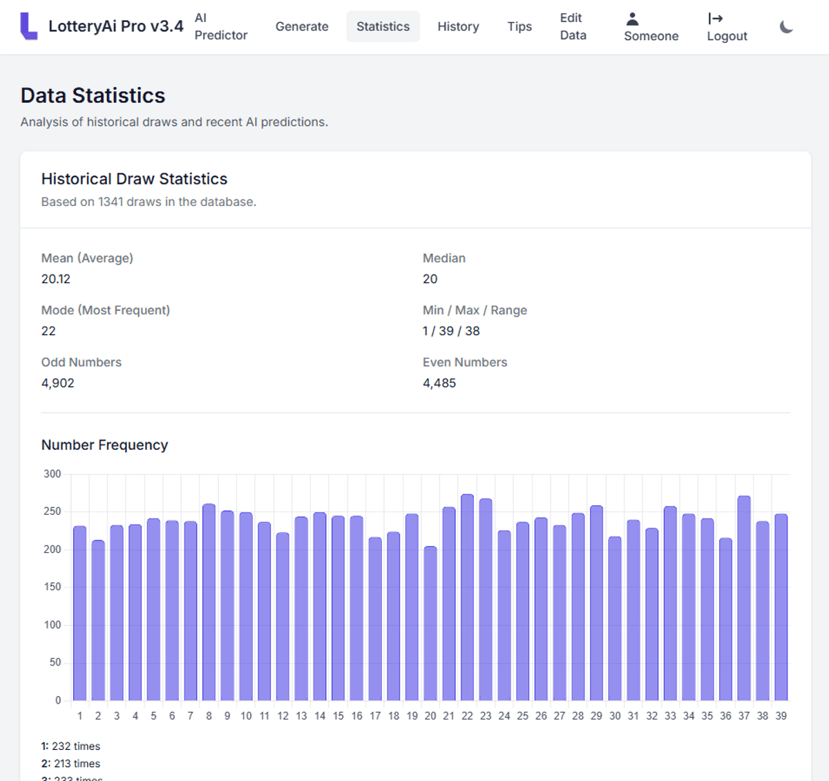 LotteryAi+ App Screenshot 5 - Profile Management